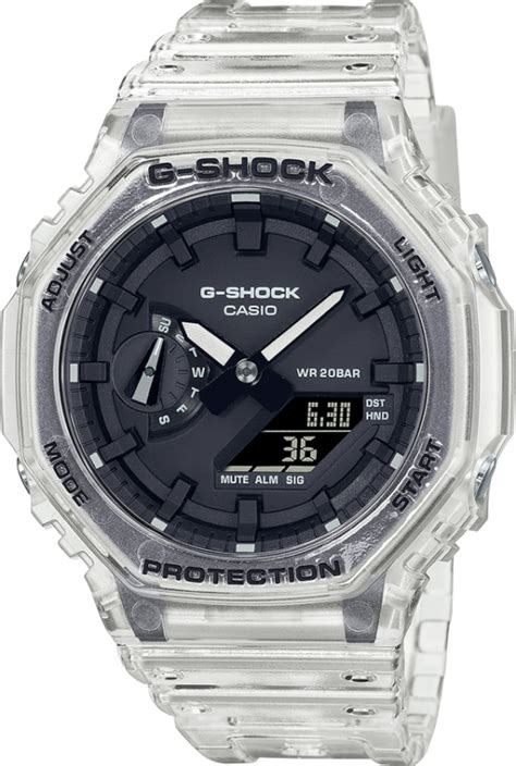 clear watch g shock replica|casio g shock transparent white.